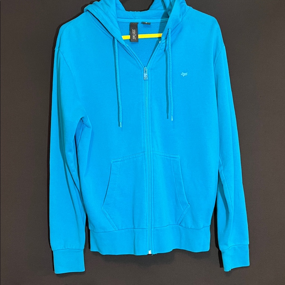 Fox Vibrant Blue Fleece Hoodie Size Medium